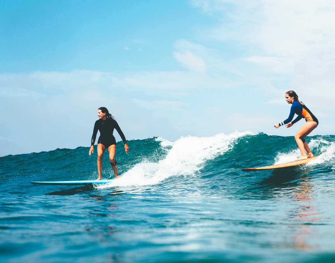 An image of two surfer girls
