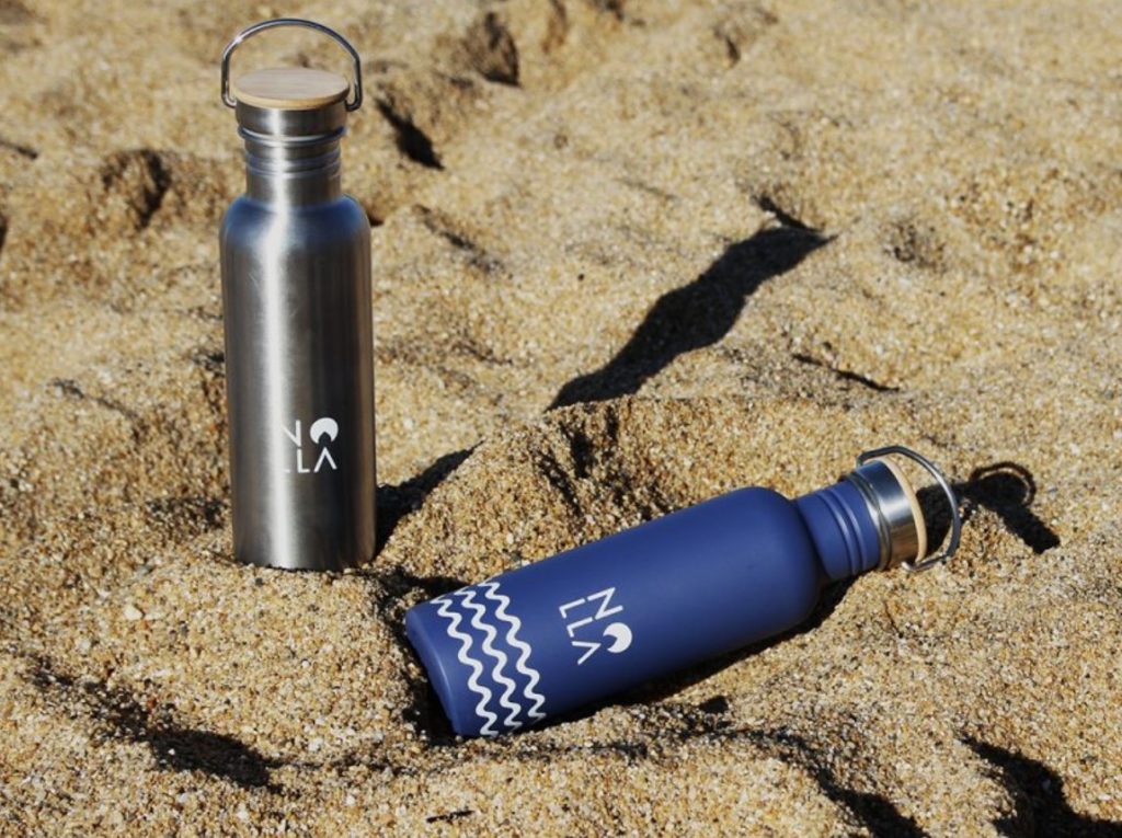 An image of reusable water bottles